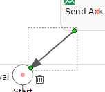 Process Modeller - Model Editor - Adding Bend-Point