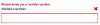 Validation Error Display