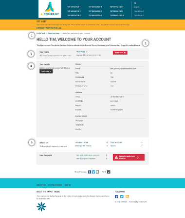 My Account Template - The Digital Platform Documentation Site