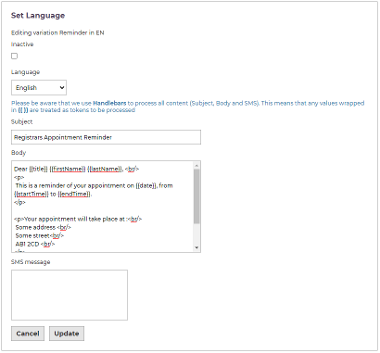Creating Templates - Edit Variant - HTML Template - The Digital ...