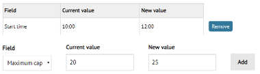 Table of Values to Update