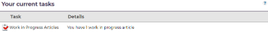 Work In Progress Article