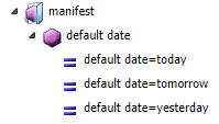 Manifest Default Dates