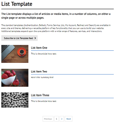 List - The Digital Platform Documentation Site