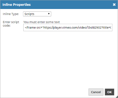Script Inline Inlines - Standard Behaviour - The Digital Platform Documentation Site