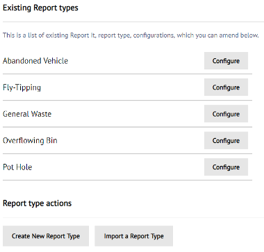 Report It Report Types