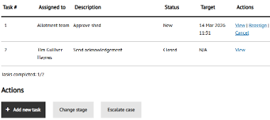 Case Tasks - Case Tasks Page - The Digital Platform Documentation Site