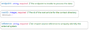 Import Parameter Schema