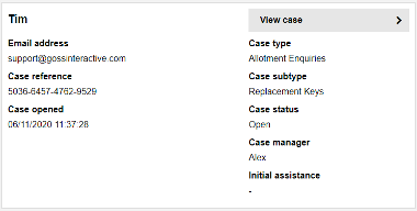 Case search results