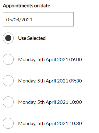 Select a Date and Time