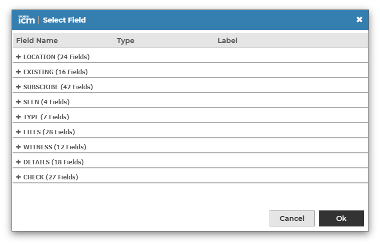 Select Field Modal