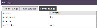 Form Settings