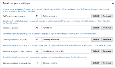 Panel Subsite Configuration