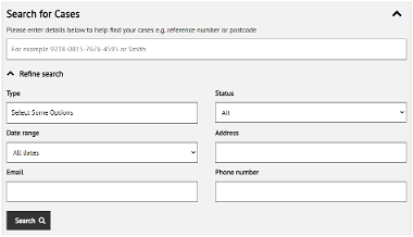 Case Search Form