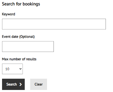 Booking Search