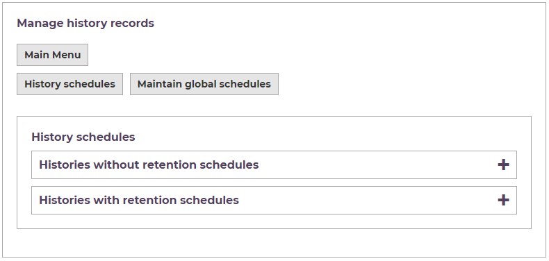 History Schedules