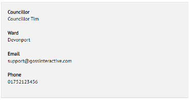 ME Councillor Details
