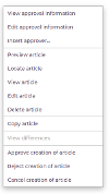 Approval Context Menu