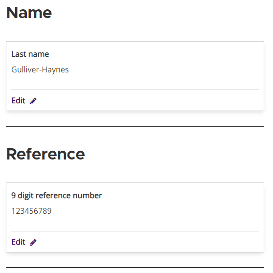 Summary Card Example