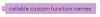 Callable Functions