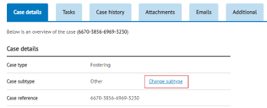 Case Details Subtype