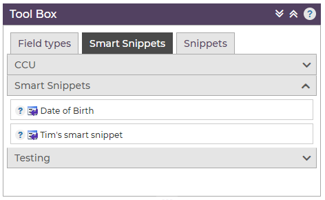 Toolbox - Smart Snippets