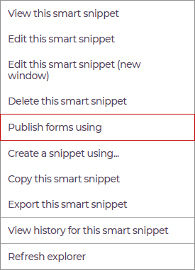 Publish Forms Using