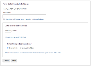 Form Data Create Schedule