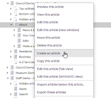 Create Article Creating Articles - The Digital Platform Documentation Site