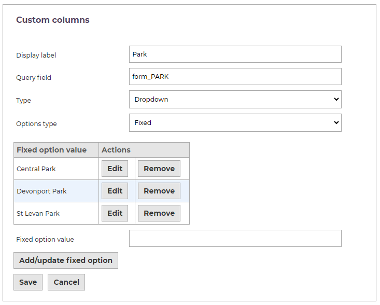 Custom Drop-down Extras