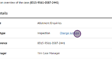 How to change case subtype - The Digital Platform Documentation Site