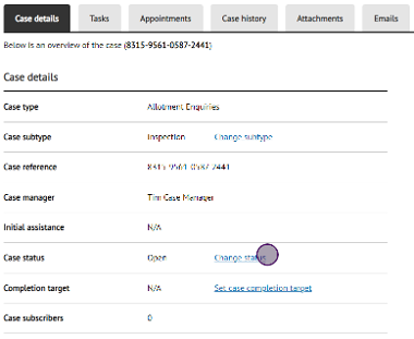 How to change case status - The Digital Platform Documentation Site