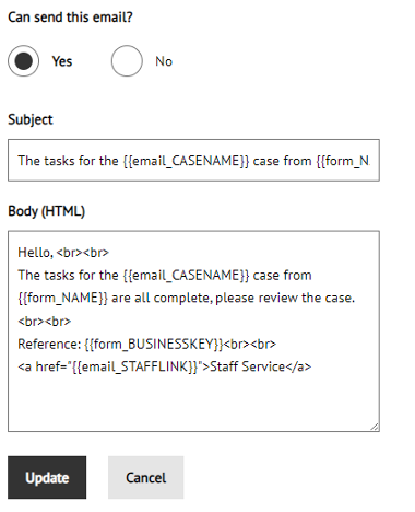 How to manage emails sent by Case Management - The Digital Platform ...
